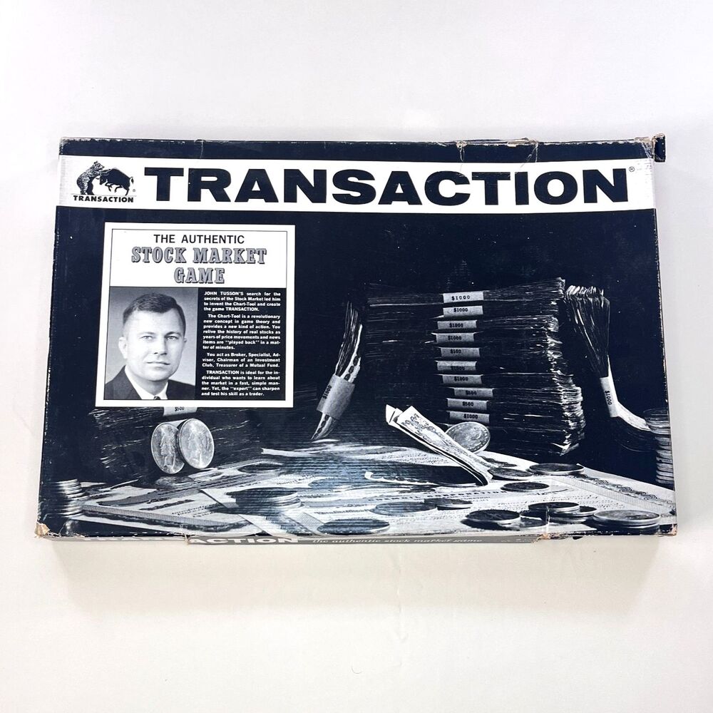 Transaction The Authentic Stock Market Game Rare VTG 1968 Made In USA Collectors